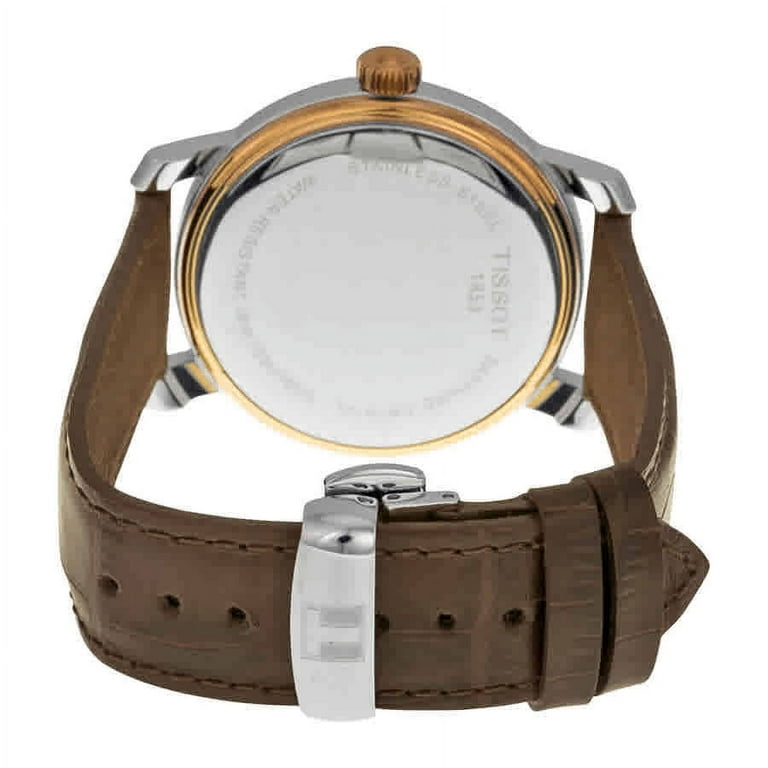 Tissot Bridgeport Silver Dial Brown Leather Men s Watch T0974102603800