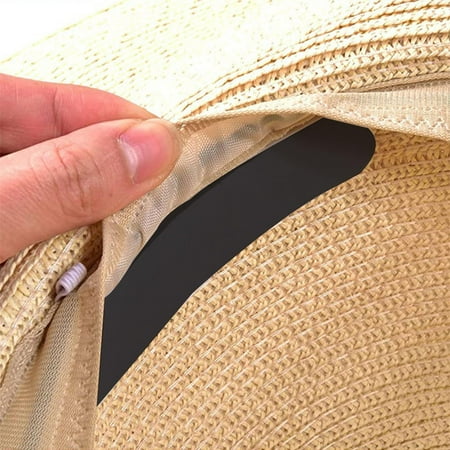 

Goxfaca 10Pcs Hat Size Tape Hat Size Reducer Foam Reducing Tape Self Adhesive for Hats Caps Sweatband Black and White