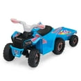 thumbnail image 3 of TOBBI 6V Kids Ride on ATV Quad Battery Powered 4-Wheeler Toy Car W/ Trailer, Bluetooth, MP3, Horn, Blue, 3 of 18