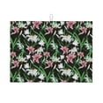 thumbnail image 1 of Tapis de Séchage Motif Lys et Fleurs pour Comptoir de Cuisine, 18x24 Pouces Ultra Absorbant Égouttoir à Vaisselle Support d'Assiette, 1 of 7