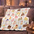thumbnail image 6 of Whimsical Halloween Bakery Watercolor, Festive Halloween Scene, Warm Flannel Blanket for Kitchen and Dining Room with Detailed Artwork, Art Lovers Halloween Gift, Festive Home Decor, 6 of 9