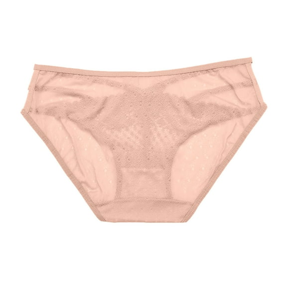 Aayomet Briefs For Women Women Low Waist Traceless Mesh Embroidered Big Butterfly Open End Thong,Pink One Size