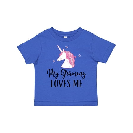 

Inktastic Grammy Loves Me Unicorn Girls Gift Toddler Toddler Girl T-Shirt