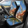 thumbnail image 3 of Uourmeti Octopus Beach Print Car Seat Covers Set 3 Pack Car Seat Covers Full Set Interior Interior Accessories Suitable for Cars Truck, 3 of 10
