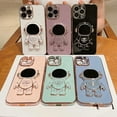 thumbnail image 6 of Compatible with iPhone 14 Pro Max Electroplated Case Women Girls Plating Astronaut Hidden Stand Case Camera Lens Protection Soft Silicone Case for iPhone 14 Pro Max 5g 6.7 inch (Gray), 6 of 10