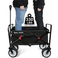 thumbnail image 6 of BEAU JARDIN Folding Beach Wagon Cart 350 Pound Capacity Collapsible Foldable Wagon with Big Wheels for Sand Camping Grocery Canvas Garden Sports Heavy Duty Shopping All Terrain Utility Blue, 6 of 10