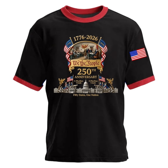 USA 250th Anniversary Shirt Boys Casual Fashion Graphic Print T Shirt Tee for Kids Youth Celebrations Children Black 1 Years-2 Years