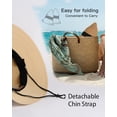 thumbnail image 3 of Womens Beach Sun Straw Hat UV UPF 80+ Travel Foldable Brim Summer UV Hat, 3 of 5