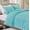 Aqua, variant on Elegant Comfort Bedding Set 3-Piece Faux Rabbit Fur Comforter Set - All Season Warm Down Alternative , Plush Micro-Mink 3PC Bedding Set with Matching Shams, King, Sage