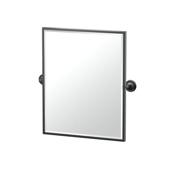 Gatco Designer II 25" Framed Rectangle Mirror, Matte Black