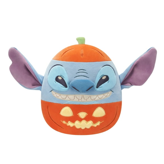 Squishmallows Official 8 inch Disney Halloween Stitch in Pumpkin - Child's Ultra Soft Stuffed Plush Toy