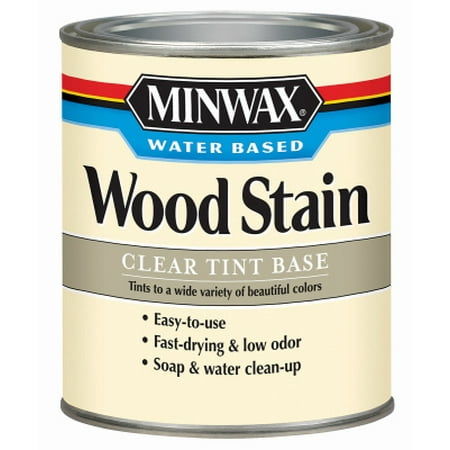 Interior Water Based Wood Stain - 1-Qt. Clear Tint Base Water-Based Interior Wood Stain