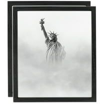 ArtToFrames 9" x 9" Black Picture Frame, 9x9 inch Black Wood Poster Frame (WOM-4308), 2 Pack