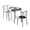 Black, variant on Tcbosik 3-Piece Modern Dining Table Set, Space Saving Dinette Table Set, Small Table with Storage Shelf & 2 Chairs, Kitchen Table Set with Metal Frame for Breakfast Nook, Light Brown