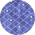 thumbnail image 1 of Ahgly Company Indoor Round Trellis Blue Modern Area Rugs, 7' Round, 1 of 4