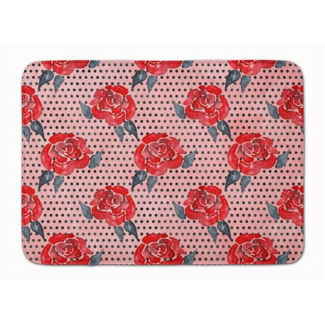Carolines Treasures BB7513RUG Tapis en Mousse à Mémoire de Forme Lavable en Machine Roses Rouges et Pois