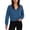 Navy women fall winter crop top a1, variant on thefmos Women's Fall Winter Zipper Crop Top Long Sleeve Collared Pullover Casual Solid Sweatshirt Tunic Blouse Trendy Streetwear, Green 2XL