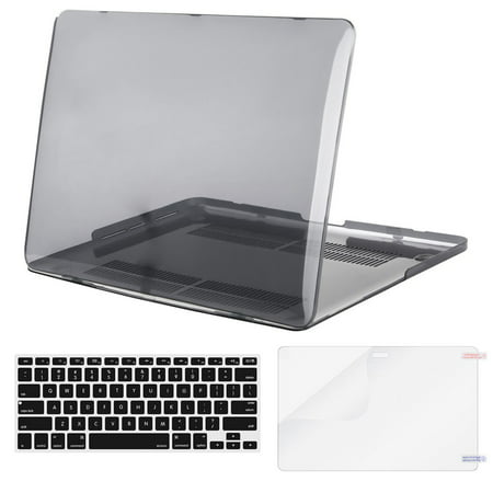 Mosiso Plastic Hard Case with Keyboard Cover with Screen Protector Only for [Previous Generation] MacBook Pro Retina 15 Inch (Model: A1398) No CD-ROM, Transparent