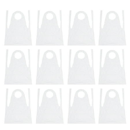 

NUOLUX 30pcs Waterproof Disposable Apron Grease Proofing Plastic Apron Dustproof PE Plastic Apron for Adults White
