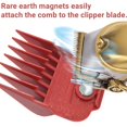 thumbnail image 4 of Wolfrail Magnetic Clipper Guards Guide Comb 10pcs Set Compatible with Andis Master Hair Clippers Red, 4 of 5