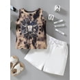 thumbnail image 2 of Infant Baby Boys Shorts Set, Letters Bull Head Print Tank Top with Elastic Waist Shorts Summer Outfit, 2 of 9