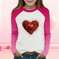 thumbnail image 1 of Blusas y camisas de manga larga y cuello redondo para niños y niñas, blusa informal de moda con bloques de color, manga larga y cuello redondo, estampado, para niñas de 2 a 15 años., 1 of 9