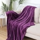 thumbnail image 1 of Manta de microfibra de franela polar | Manta de poliéster súper suave y cálida | Manta para sofá cama de 99 x 140 cm | Colores lisos: azul, marrón, morado, blanco y gris | Funda ligera y acogedora, 1 of 8