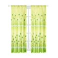 thumbnail image 1 of Southeast Asian Style Home Fashion Printed Tulip Short Curtain Breathable Window Curtain(Green)100 * 200cm, 1 of 5