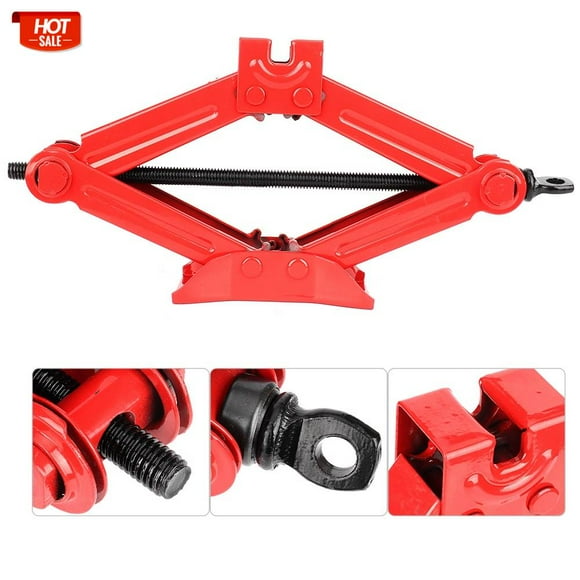Ccdes Lift Jack,Car Automotive Scissor Jack Stainless Steel Chromed Emergency Crank Lift Stand Tool, Scissor Jack