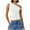 White, variant on Jjayotai Women One Shoulder Ruched Crop Tank Tops, Casual Off The Shoulder Twist Strap Summer Tanks Tops, Going Out Crop Shirts Pink^ S