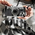 thumbnail image 4 of Case Compatible with iPhone 12,Cute 3D Vintage Camera Phone Case with Hand Strap Unique Cool Silicone TPU Case Shockproof Protective Case Women Girls for iPhone 12, 4 of 14