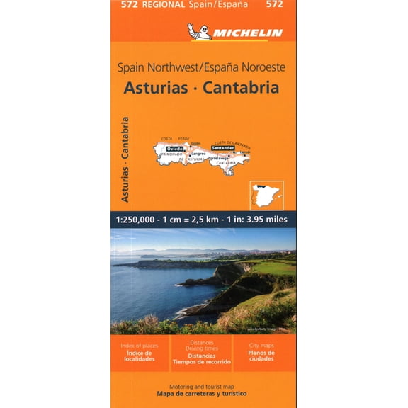 Maps/Regional (Michelin) Michelin Map Spain: Northwest, Asturias, Cantabria Map 572, (Paperback)