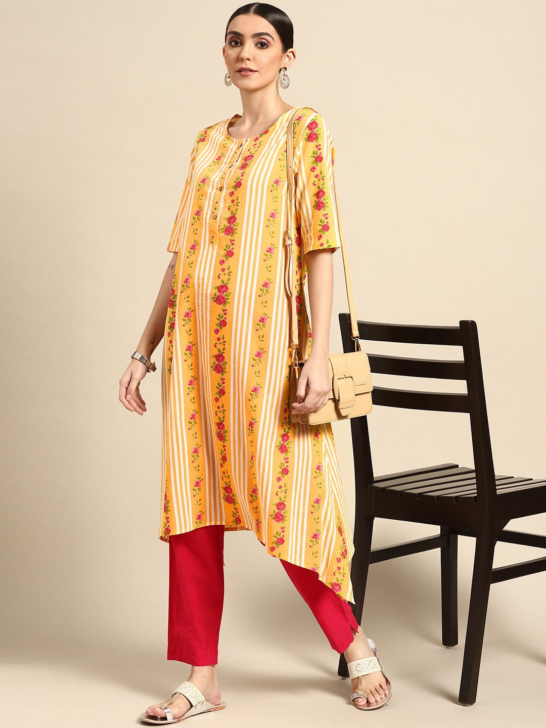 Myntra casual-wear kurti set collection|simple n stylish kurti sets for  women|Ramya - YouTube