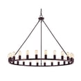 thumbnail image 3 of ChandelierCrystalLights 24-light Wagon Wheel Chandelier - 48-inch Diameter Oil Rubbed Bronze, 3 of 5