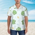 thumbnail image 6 of Picia Kawaii Frogs Gentle Cotton Regular Fit Short Sleeve Casual Hawaiian Shirt for Men-3X-Large, 6 of 9