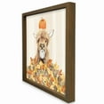 thumbnail image 2 of Creative Products Autumn Cow Leaf Pile 16 x 16 Brown Framed Print, 2 of 5