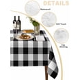 thumbnail image 2 of Black and White Checkered Table Cloth, Farmhouse Buffalo Plaid Waterproof Tablecloth for Square Tables, Reusable Washable Fabric Table Cover for Restaurant Kitchen Dining Tables 54"x54", 2 of 6