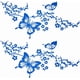thumbnail image 1 of 2 hojas de pegatinas impermeables de PET para parachoques, reflectantes, con diseño de mariposa, flor y enredadera hawaianas, para espejo retrovisor de coche, para mujer, 1 of 9
