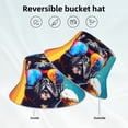 thumbnail image 2 of Sikiie Rainbow Bulldog Sunglasses Reflective Double-Sided Bucket Hat, Sun Hat, for Gardening, Beaching, Camping, Hiking, Fishing, 2 of 6