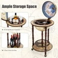 thumbnail image 4 of S AFSTAR 17.5" Globe Bar, 16th Century Globe Bar Liquor Cabinet with Wheels & Bottom Shelf, Italian Replica Wooden Wine Cabinet Vintage Alcohol Cart for Living Room & Office, 4 of 9