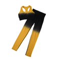 thumbnail image 4 of KHONTS Women's Two Piece Sets Racerback Yoga Bras Workout Gradient Color Outfits Waistband Exercise Outfits Yellow XL, 4 of 8
