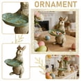 thumbnail image 2 of Vintage Crown Bunny Tray Figurine – Resin Rabbit Statue Holding Decorative Serving Plate, Royal Easter Bunny Candy Dish, Farmhouse Tabletop Centerpiece, Antique Style Spring Home Decor Accent, 2 of 9
