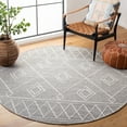 thumbnail image 2 of SAFAVIEH Kilim Chloe Tribal Area Rug, Grey/Ivory, 6' x 6' Round, 2 of 8