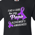 thumbnail image 4 of Inktastic Alzheimer's Awareness Find a Cure for my Papa Youth T-Shirt, 4 of 5