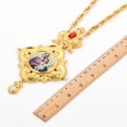 thumbnail image 3 of Collar con colgante de icono de la Virgen María, Color dorado de alta calidad, estilo religioso, con caja, 3 of 5