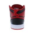 thumbnail image 3 of Nike Jordan 1 Mid PS Boys Shoes Size 11, Color: Black/Fire Red/White, 3 of 5