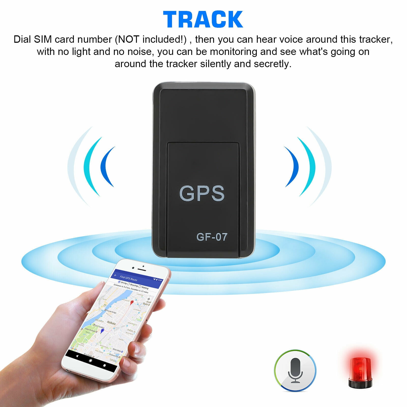 Mini Bluetooth GPS Locator Real-time Tracking Finder Car Tracker Bike Motor A7T7 