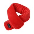 thumbnail image 2 of ZOELNIC Women Men Heated Scarf USB Operated Heating Fleece Scarf, Message Three-speed Temperature Control Warming Scarf, Gift (Red), 2 of 11