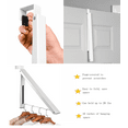 thumbnail image 3 of Bevtee Foldable over The Door Hanger for Clothes，Metal Clothes Drying Single Rod Hanger Organizer, White, 3 of 5