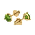 thumbnail image 2 of Clara Pucci 2Ct Natural Peridot Round Cut VVS1 Screw Back Stud 18k Solid hypoallergenic Gold Designer Earrings For August, 2 of 7
